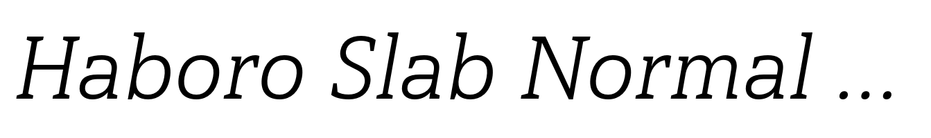 Haboro Slab Normal Book Italic